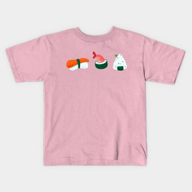Sushi Cravings Kids T-Shirt by Alexandra Franzese